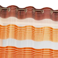 Voilage organza à fines rayures horizontales colorées