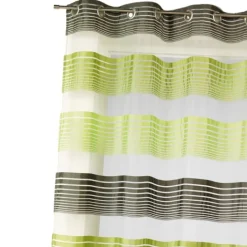 Voilage organza à fines rayures horizontales colorées