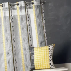 Voilage organza à fines rayures zébrées