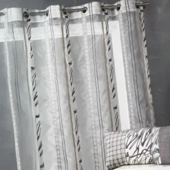 Voilage organza à fines rayures zébrées