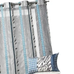 Voilage organza à fines rayures zébrées