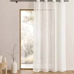 Voilage organza à fines rayures horizontales