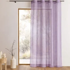 Voilage organza à fines rayures horizontales