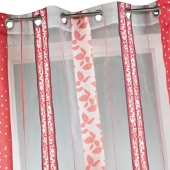 Voilage organza jacquard à rayures verticales à motifs
