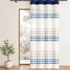 Voilage organza rayé et coloré