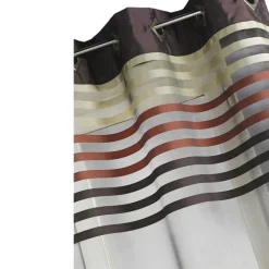 Voilage organza rayé et coloré