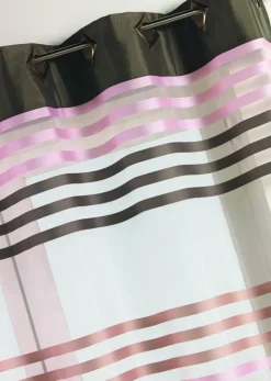 Voilage organza rayé et coloré