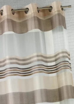 Voilage organza rayures horizontales tissées