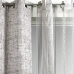 Voilage organza à rayures jacquard