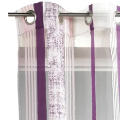 Voilage organza à rayures jacquard