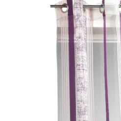 Voilage organza à rayures jacquard
