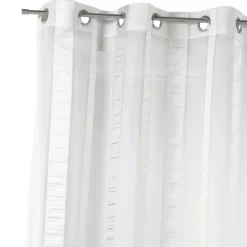 Voilage organza à rayures verticales