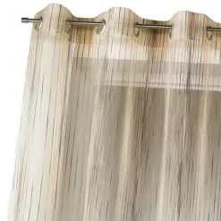 Voilage organza rayures verticales tissées