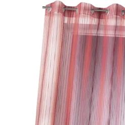 Voilage organza rayures verticales tissées