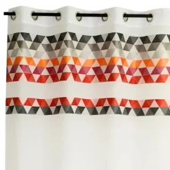 Voilage à parement haut motif de triangles