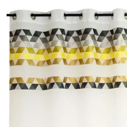 Voilage à parement haut motif de triangles