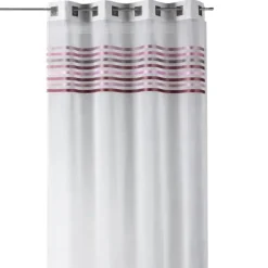 Voilage à parement tissé et œillets carrés