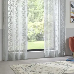 Voilage épuré à jacquard