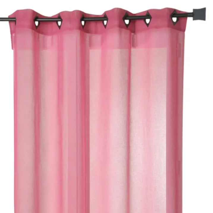 Voilage rose grande largeur