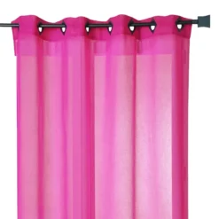 Voilage rose grande largeur