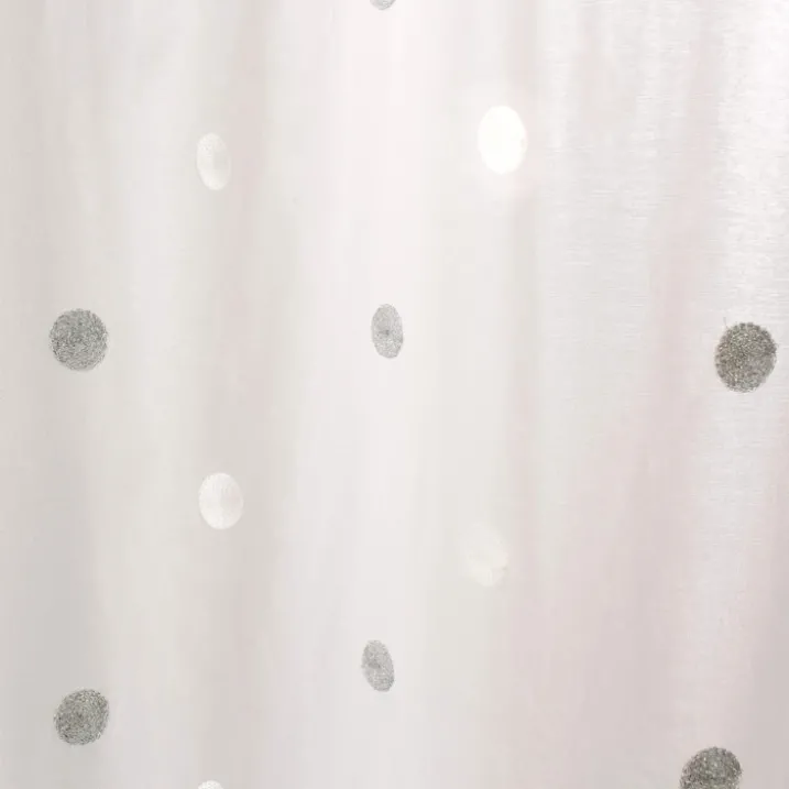 Voilage sablé brodé "Pois colorés"