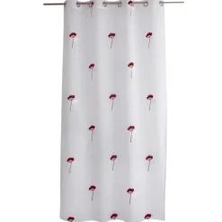 Voilage tamisant aux broderies florales