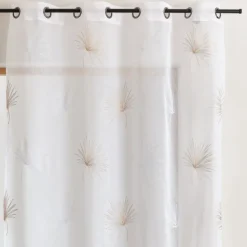 Voilage tamisant broderie palme
