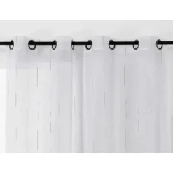 Voilage tamisant à bâtonnets jacquard