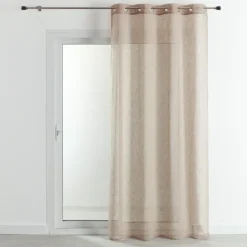 Voilage tamisant effet matière à œillets