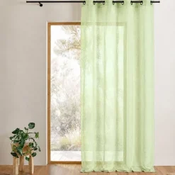 Voilage tamisant en organza brodé à œillets