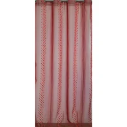 Voilage tamisant motif de pois et rayures