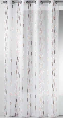 Voilage tamisant à motifs discrets de rayures