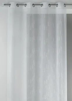 Voilage tamisant à motifs discrets de rayures