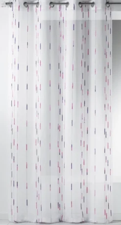 Voilage tamisant à motifs discrets de rayures