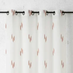 Voilage texturé motif fil coupé esprit ikat