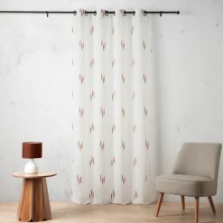 Voilage texturé motif fil coupé esprit ikat