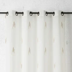 Voilage texturé motif fil coupé esprit ikat