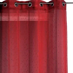 Voilage tissé à fines rayures filetées