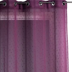 Voilage tissé à fines rayures filetées