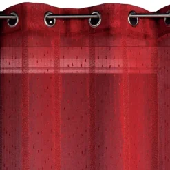 Voilage tissé à fines rayures filetées