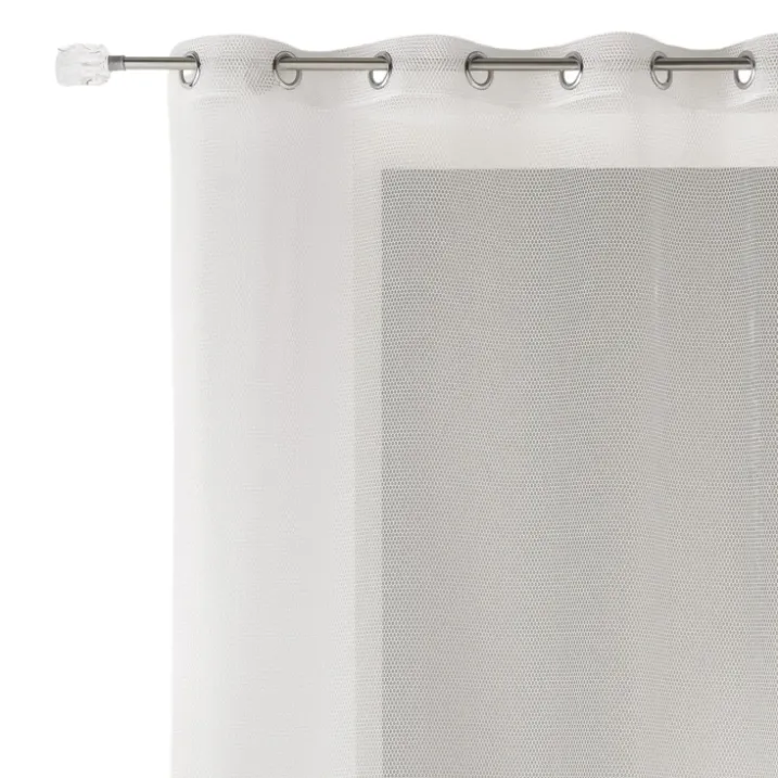 Voilage uni en maille filet