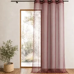 Voilage uni en maille filet