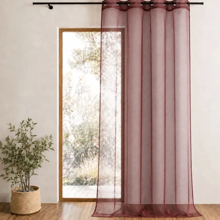 Voilage uni en maille filet