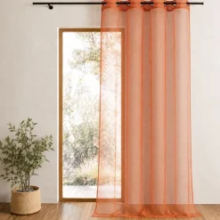 Voilage uni en maille filet