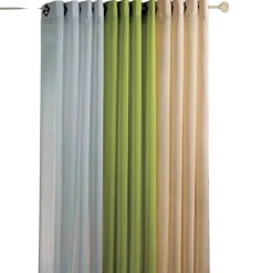 Voilage voile à légère rayure tissée