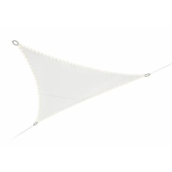 Voile d’ombrage triangulaire avec leds solaires